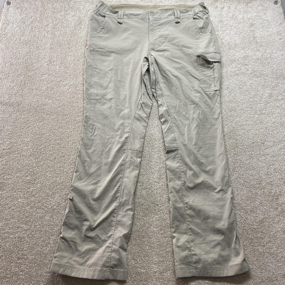 Duluth Trading Co Cargo Pants Womens 16x33 Khaki Dry on the Fly Straight Leg